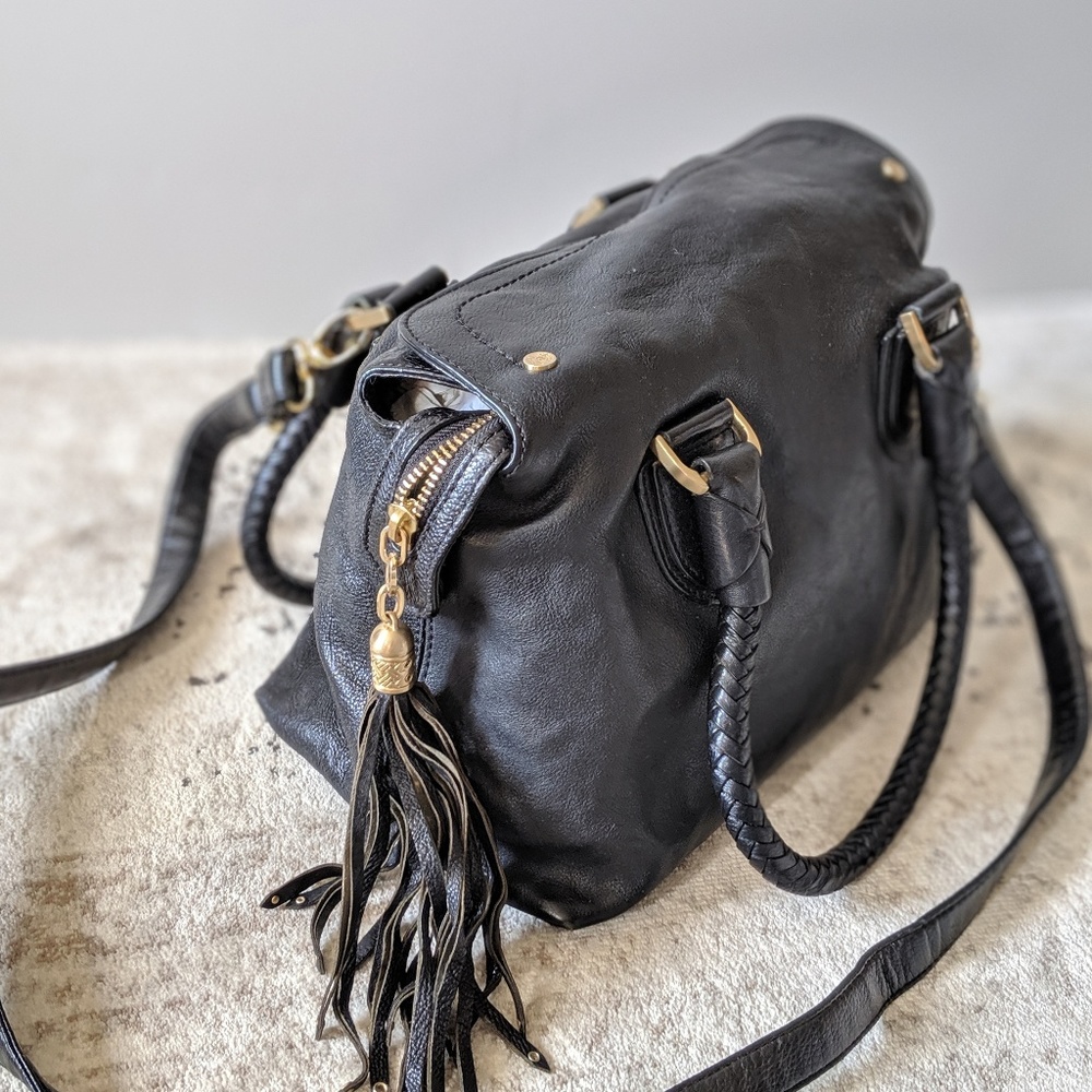 Cole Haan Satchel Crossbody - black leather